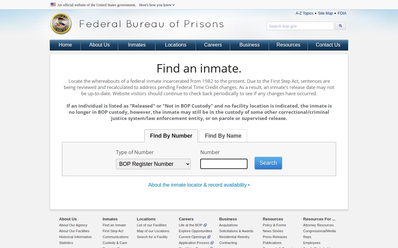 Federal release search affecting a Mason County inmate